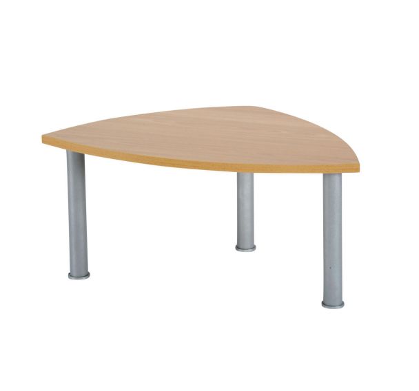 Table basse Cosy berlingot piètement gris alu plateau coloris hêtre