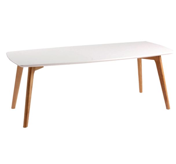 Table basse Marco 110x50 cm haut. 40 cm Chêne/Blanc