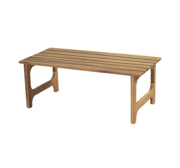 Table basse St Malo 120 x 60 cm - plateau et piètement Iroko