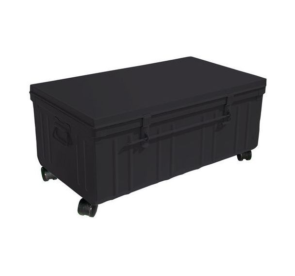Table basse coffre sur roulettes Industrie Pierre Henry