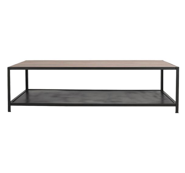 Table basse double plateau