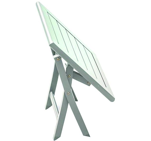 Table basse jardin pliante Marius 43x43cm blanc