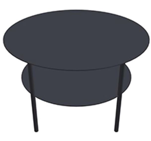 Table basse ronde 4 pieds diamètre 67cm x H 43 cm