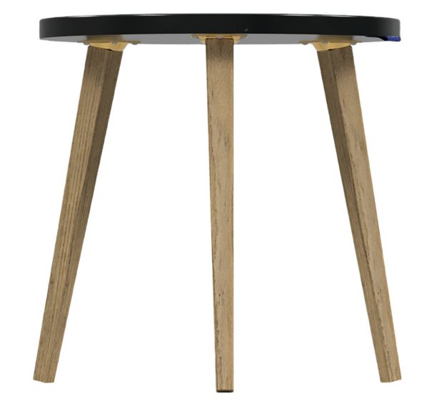 Table basse ronde Upcy Ø 45 cm décor uni - Tizu