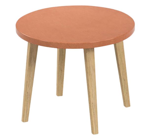 Table basse ronde Upcy Ø 45 cm décor uni - Tizu