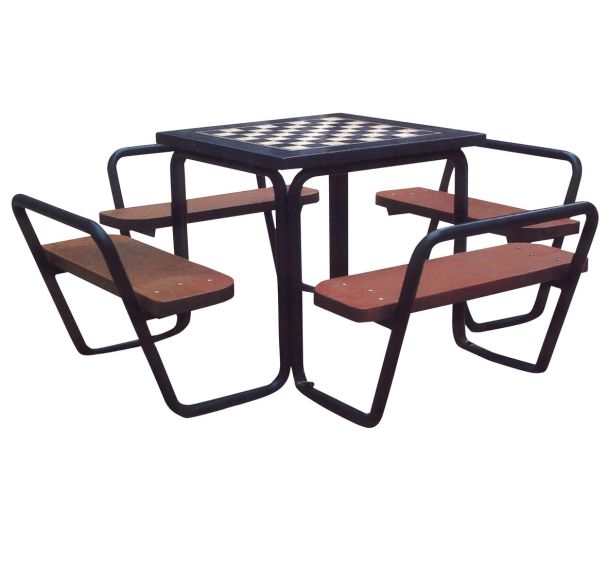 Table d'échec et bancs