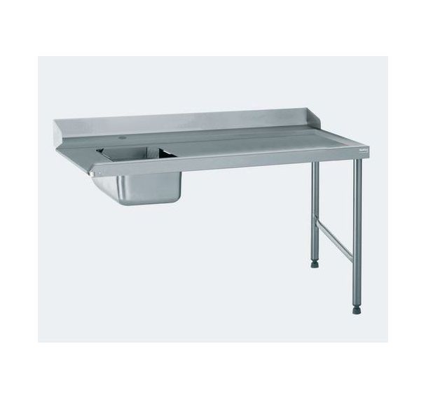 Table d'entrée avec plage, dosseret - Raccord gauche 1600mm