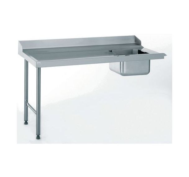 Table d'entrée, plage et dosseret - Raccord à droite 1600mm