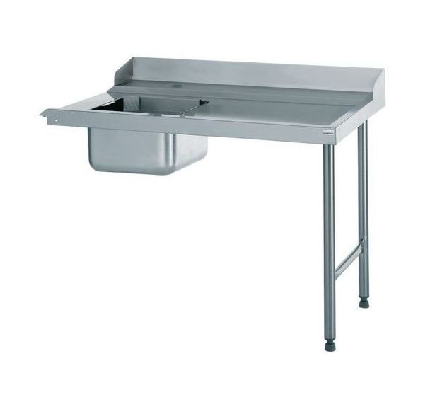 Table d'entrée, plage et dosseret - Raccord à gauche 1100mm