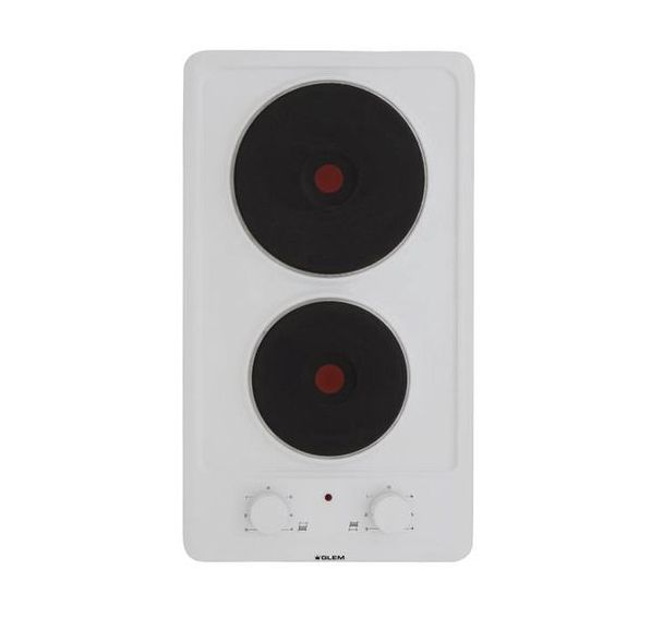 Table de cuisson électrique GLEM - GT320WH - L.29 cm-blanc