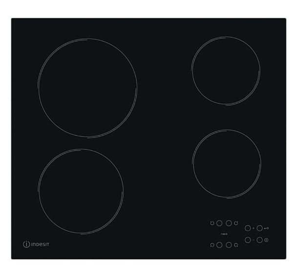 Table de cuisson vitrocéramique - 6200 W - Indesit - RI161C