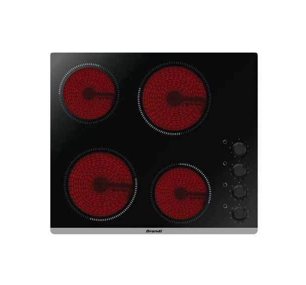 Table de cuisson vitrocéramique BRANDT - BPV6410B-noir