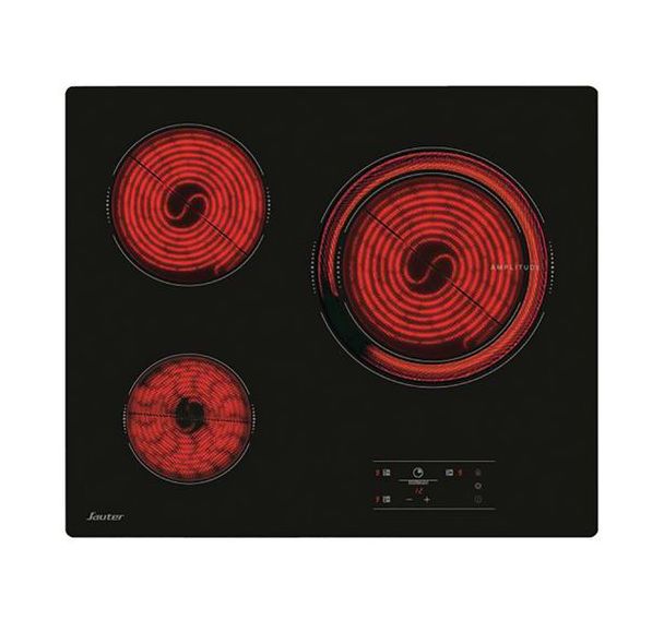 Table de cuisson vitrocéramique SAUTER-SPV4530B-60 cm-Noir