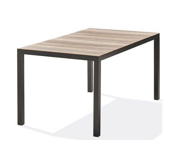 Table de jardin Boston 150x90cm grise anthracite