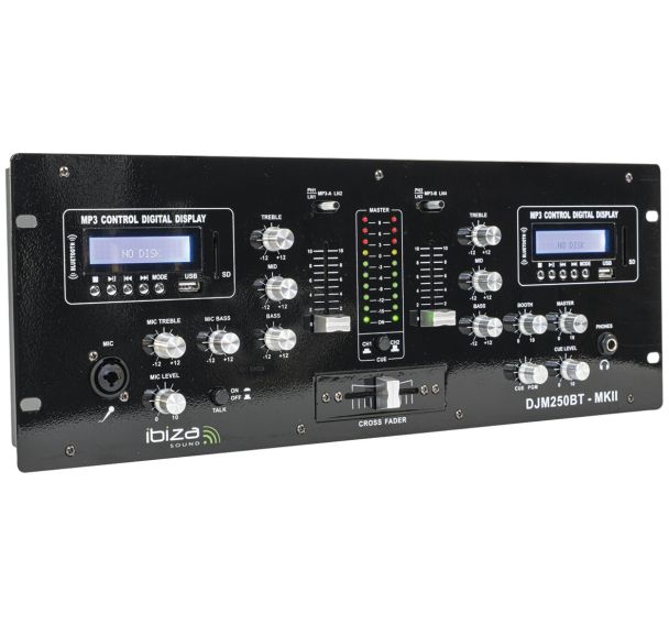 Table de mixage DJM250BT-MKII 2 canaux bluetooth USB sd - Ibiza Sound