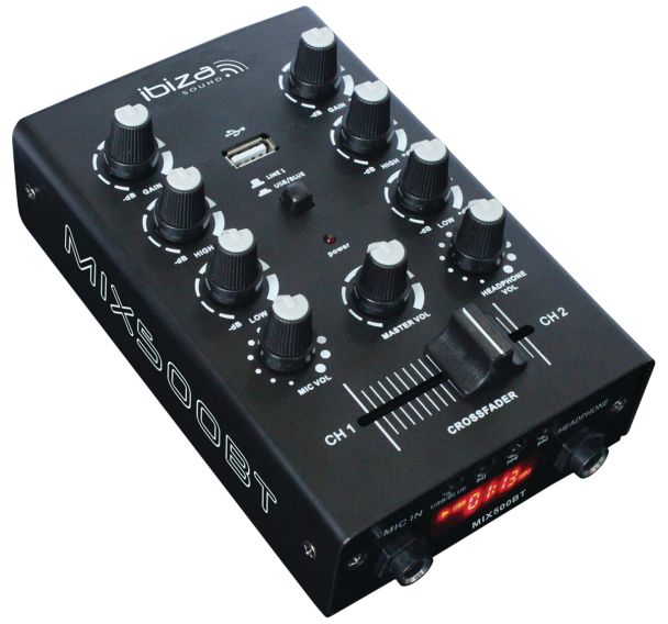 Table de mixage MIX500BT USB 2 canaux avec bluetooth - Ibiza Sound
