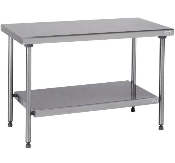 Table de préparation centrale avec étagère L 180cm Tournus