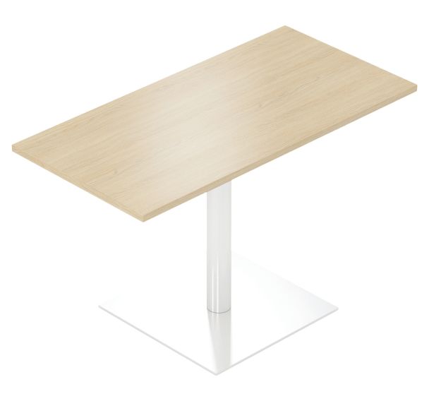 Table de réunion Lila hauteur 72 cm rectangulaire 1 pied embase carrée - MBA