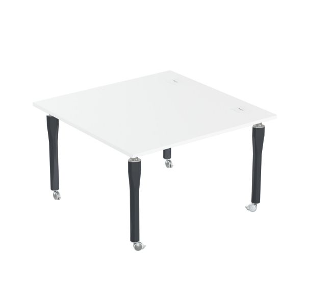 Table de réunion Noga 120 x 120 cm sur roulettes