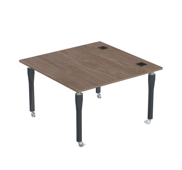 Table de réunion Noga 140 x 140 cm sur roulettes