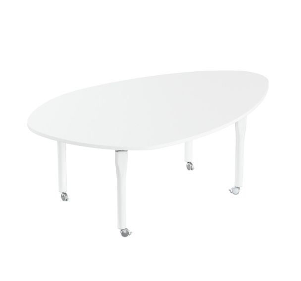 Table de réunion Noga galet sur roulettes