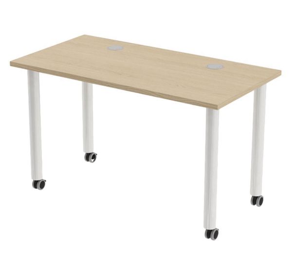 Table de réunion Tubo à roulettes 120 x 60 cm