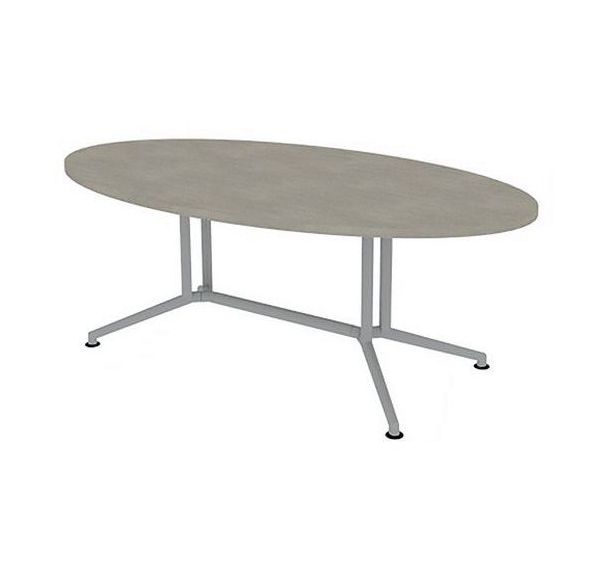 Table de réunion avec plateau ovale longueur 200 cm - Quadrifoglio
