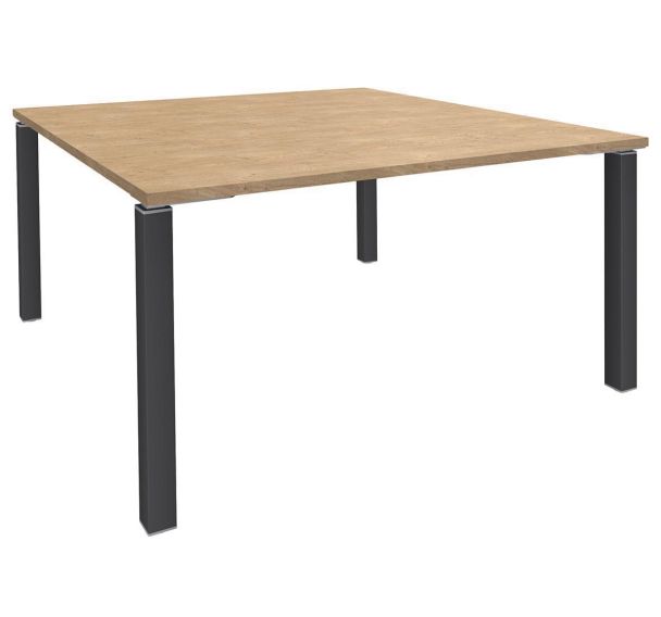 Table de réunion carrée 140x140 cm Lounge 4 pieds Simmob