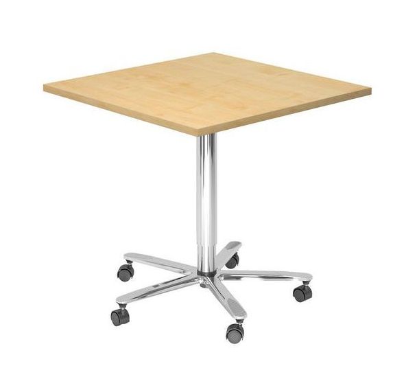 Table de réunion carrée 80x80cm réglable en hauteur - Hammerbacher