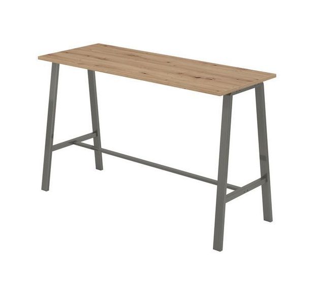 Table de réunion haute 175x68x104cm chêne