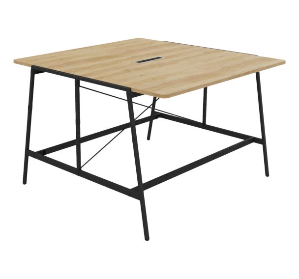 Table de réunion haute Alto profondeur 163 cm électrifiée - Buronomic