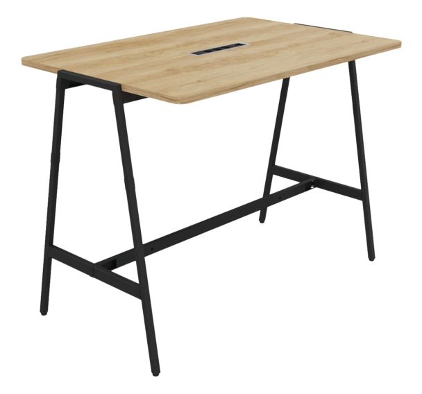 Table de réunion haute Alto profondeur 90 cm électrifiée - Buronomic