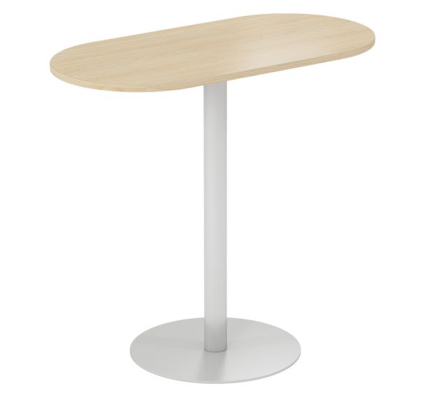 Table de réunion haute Lila oblong 1 pied central - MBA