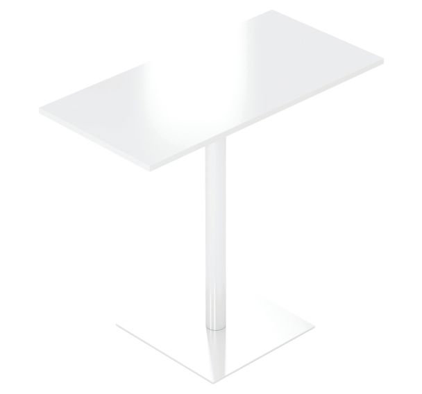 Table de réunion haute rectangulaire Lila 1 pied embase carrée - MBA