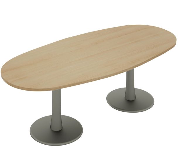 Table de réunion ovale 240 x 100 cm Foska Quadrifoglio