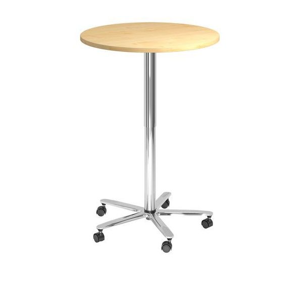 Table de réunion ronde 80cm réglable en hauteur - Hammerbacher