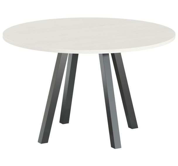 Table de réunion ronde Evan plateau mélaminée - MBA