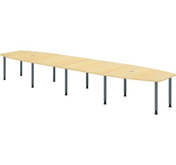 Table de réunion tonneau - 10 pieds graphite-520x130cm - Hammerbacher
