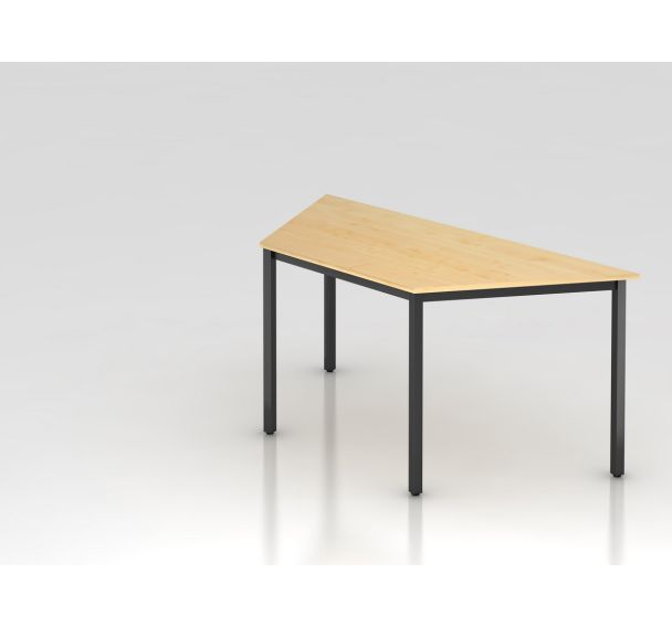 Table de réunion trapèze à pieds noirs - 160x69 cm - Hammerbacher