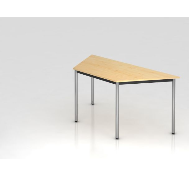 Table de réunion trapèze à pieds ronds - 160x69 cm - Hammerbacher