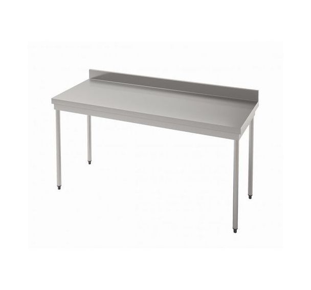 Table de travail adossée inox - Hupfer