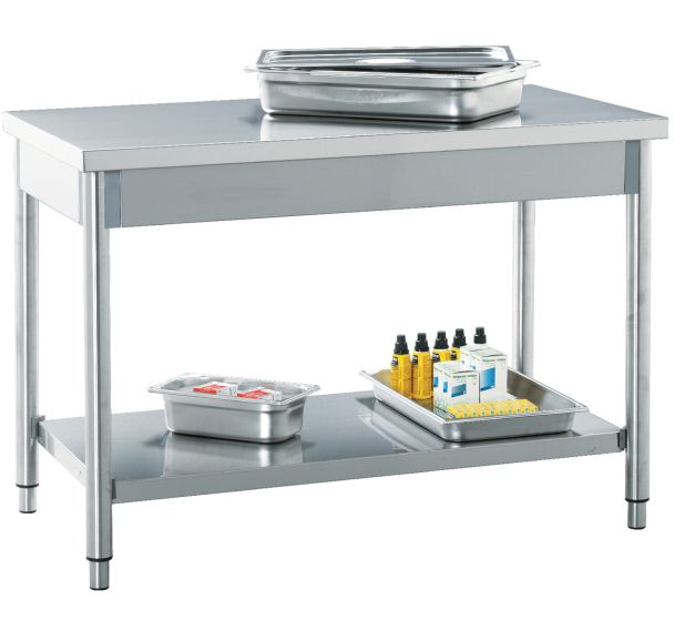 Table de travail en acier inoxydable