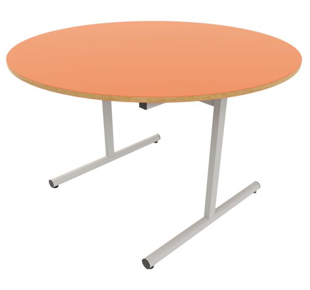 Table dégagement latéral ronde Ø 120 cm stratifié ABS