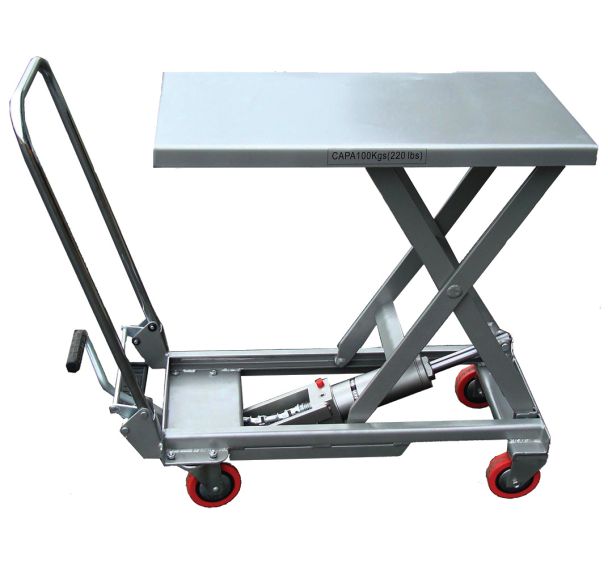 Table élévatrice manuelle aluminium