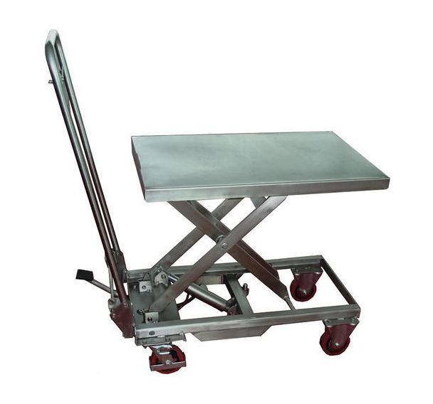 Table élévatrice manuelle inox - Capacité 100 à 200 kg