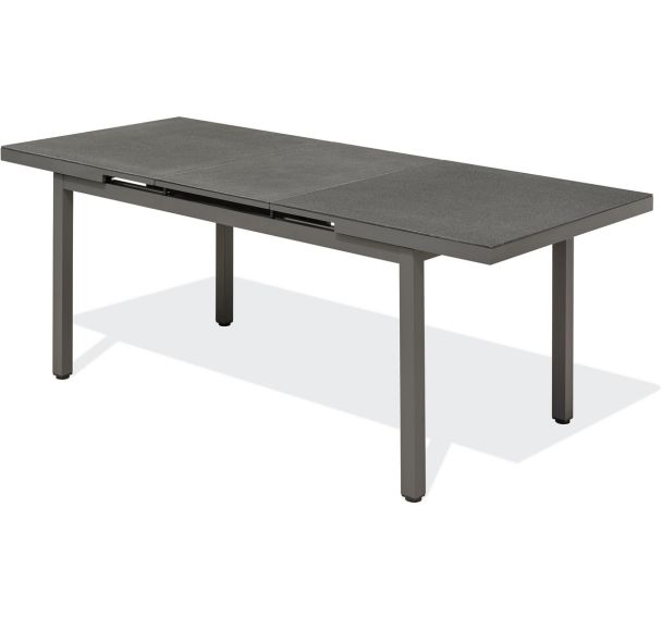 Table en aluminium avec rallonge automatique-Anthracite
