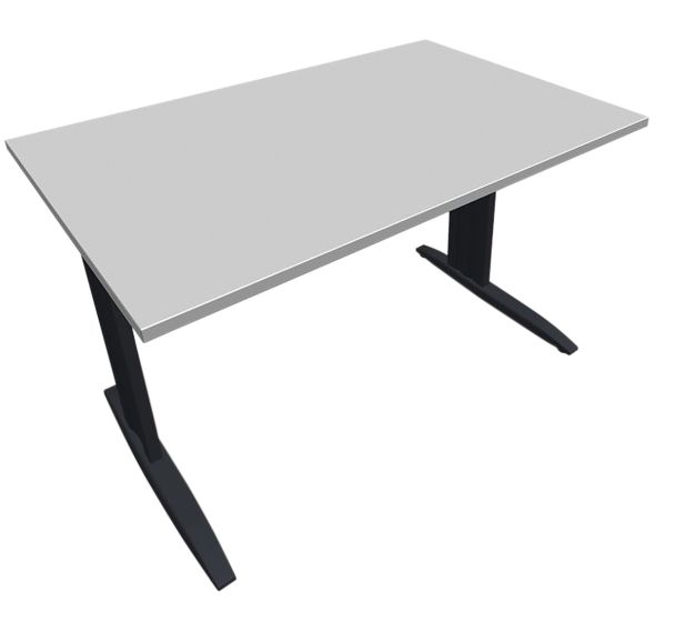 Table en pied L avec carter L180 cm - Idol - Eol