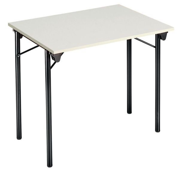 Table examen plateau 80x60 coquille d'oeuf pietement noir 9005