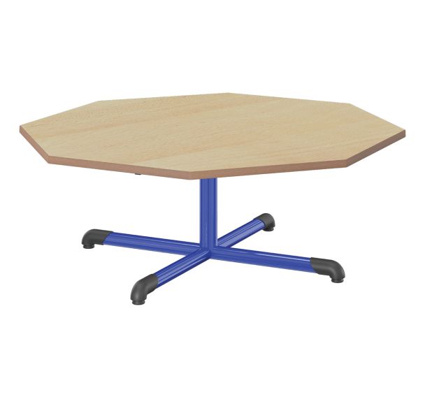 Table fixe Chloé plateau hêtre pied central octogonale - Mobidecor