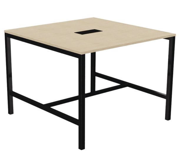 Table haute Astro 140 x 143 cm pied métal et top access